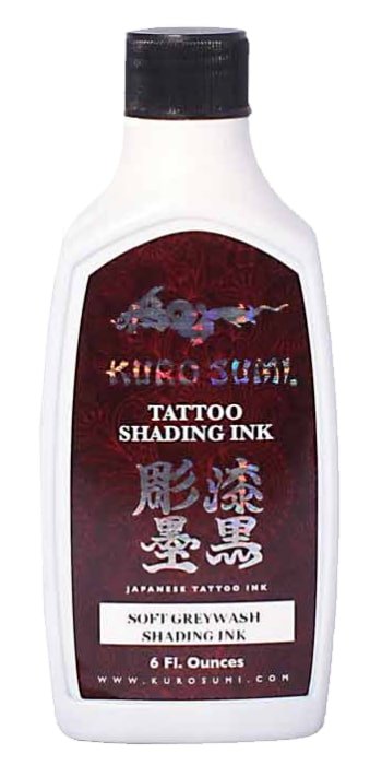 Kuro Sumi Tattoo Ink, Soft Gray Wash, 6 Ounce