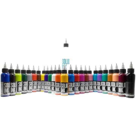 Solid Ink PrePackaged 25 Color Fundamental Set  Kingpin Tattoo Supply